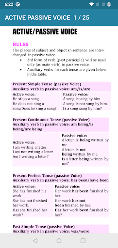 General English Grammar Screen 3