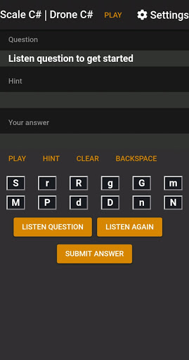 Android application Game of notes - EarTrainerForM screenshort