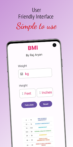 Android application BMI Calci screenshort