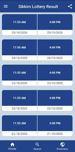 Android application Sikkim Lottery Result screenshort