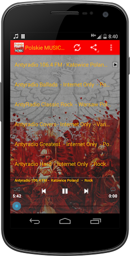 Android application Polskie MUSIC Radio screenshort