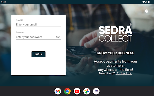 Android application Sedra PoS screenshort