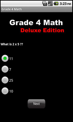 Android application Grade 4 Math - Deluxe Edition screenshort
