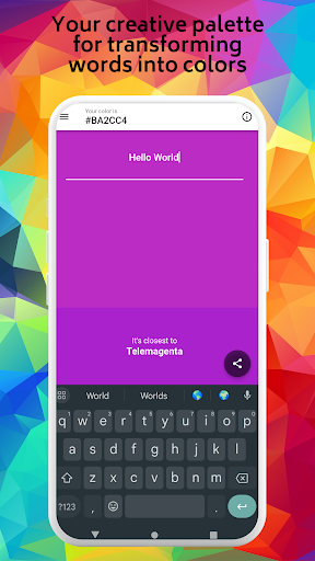 Android application Rainbow Shifter: Text to Color screenshort