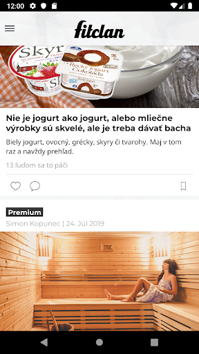 Android application Fitclan screenshort