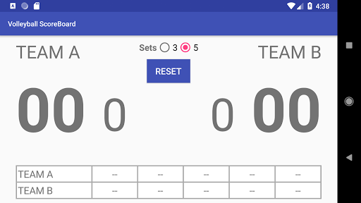 Volleyball ScoreBoard Screen 3