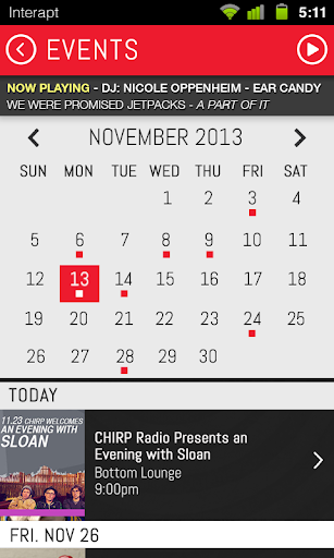 CHIRP Radio Screen 2