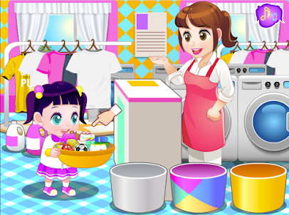 Laundry Washing Game - Girls