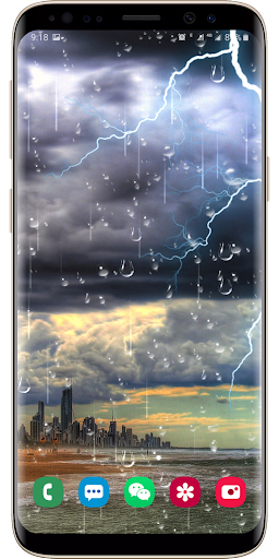 Lightning Raindrop Wallpaper Screen 3