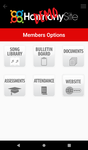 Android application HarmonySite screenshort
