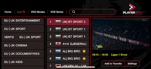 Player IPTV Solutions Screen 3