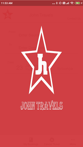 Android application John Travels screenshort