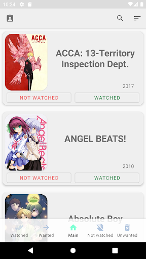 Android application AniList screenshort