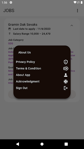 Job Alert Screen 2
