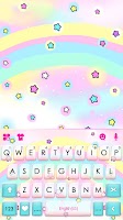 screenshot of Cute Rainbow Stars Keyboard Ba