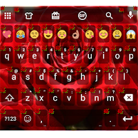 Love Rose Emoji Keyboard Theme