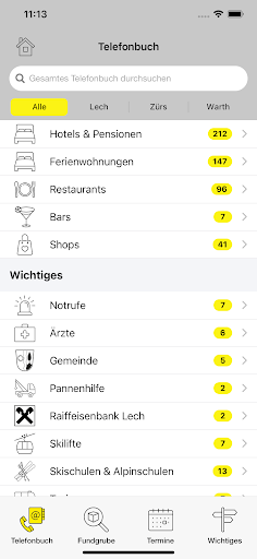 Android application Inside Lech Zürs Warth screenshort