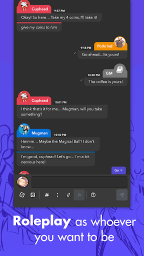 mRPG - Chat app to play RPGs Screen 2