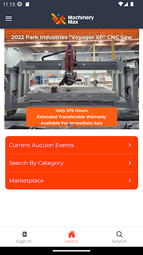 Android application MachineryMax screenshort