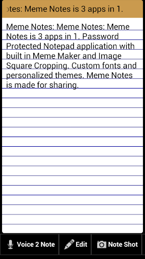 Android application Meme Notes - 3 Apps In 1 screenshort