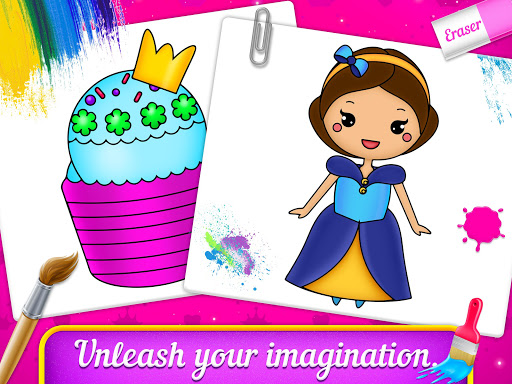 Android application Princess coloring book for kid screenshort