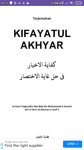 Kifayatul Akhyar Terjemahan