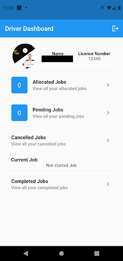 Android application Driver Companion App screenshort