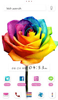 screenshot of Rainbow Rose +HOME Theme