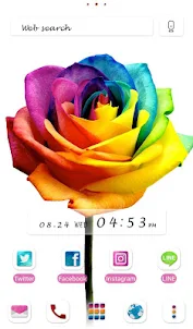 Rainbow Rose +HOME Theme