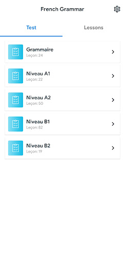 Android application French Grammar: Learn & Test screenshort