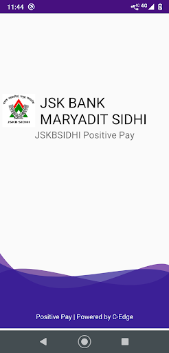 Android application JSKBSIDHI Positive Pay screenshort