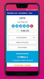 Ru00e9sultats Loto - Euromillions - Keno 1.3 APK screenshots 1