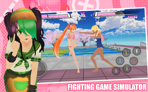 Android application Fight Girls Anime High School screenshort