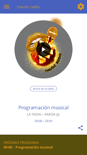 Android application tmusic radio screenshort
