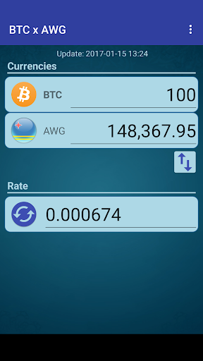 Android application Bitcoin x Aruban Florin screenshort