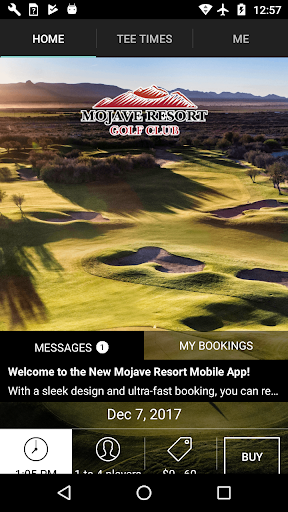 Android application Mojave Resort Golf Tee Times screenshort