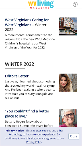 WV LIVING Magazine Screen 2