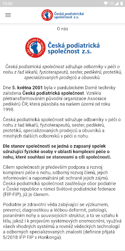 Česká podiatrická společnost Screen 2