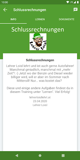 Lehrer Loisl lehrt mit Lörning Screen 2