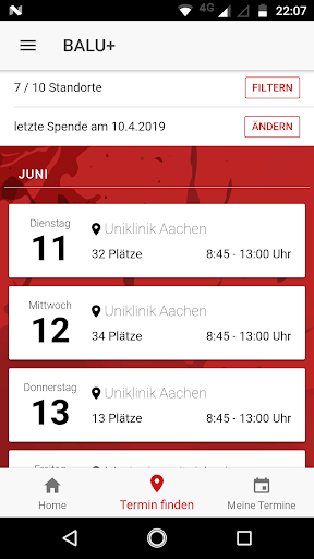 BALU+ - Blutspende Aachen Screen 2