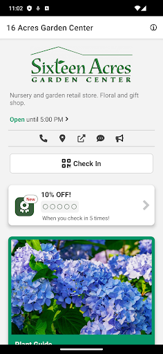 Android application 16 Acres Garden Center screenshort