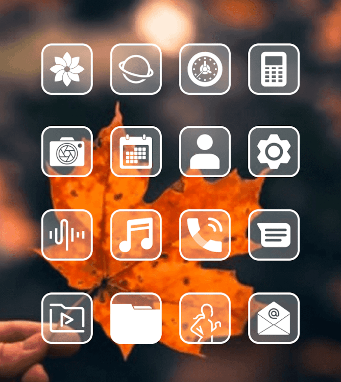 Square Clear White Icon Pack - 61 - (Android)