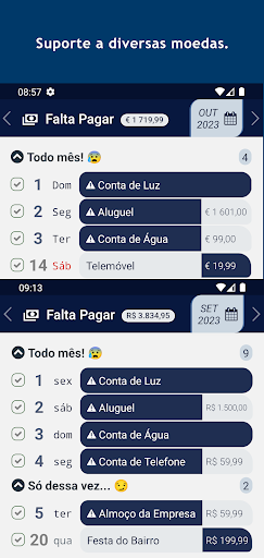 Já Paguei: lembrete de contas Screen 2