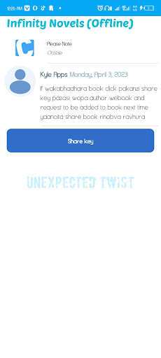 Infinity Novels Offline Reader Screen 3