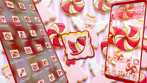 Android application Pink Sweet Candy Theme screenshort