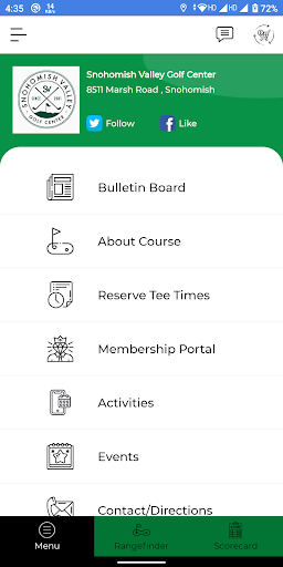 Android application Snohomish Valley Golf Center screenshort