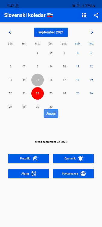 Slovenski koledar 2024 - 6.6.63 - (Android)