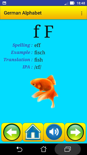 German alphabet for students Screen 2