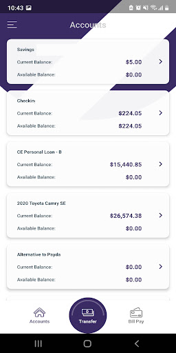 Cabot CCU Mobile Banking Screen 2