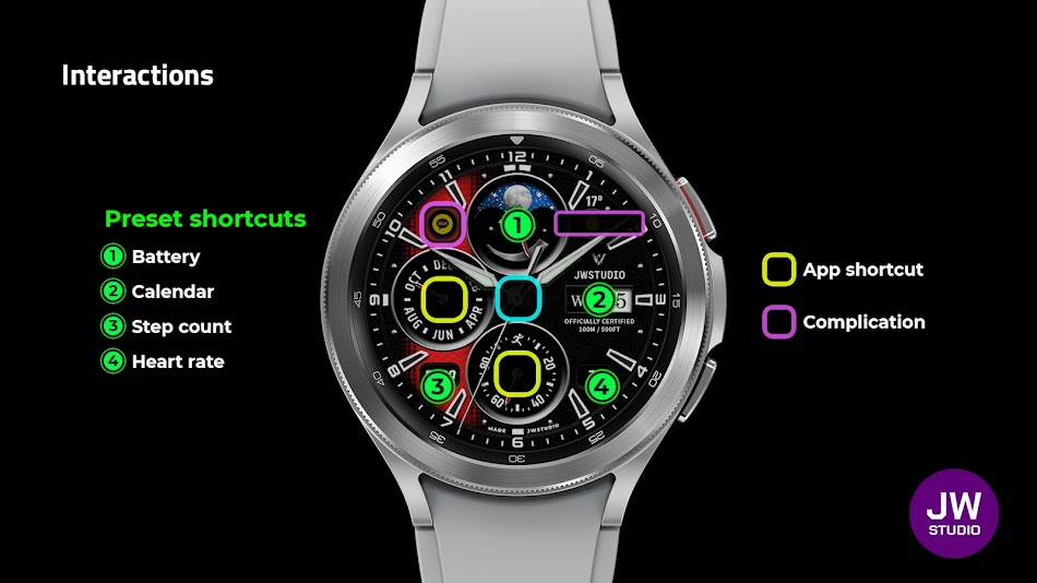 #3. JW007 watchface (Android) 由: JWstudio